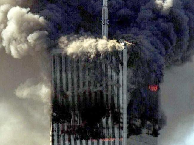 Moments after one commercial airline slammed into one of the Twin Towers.