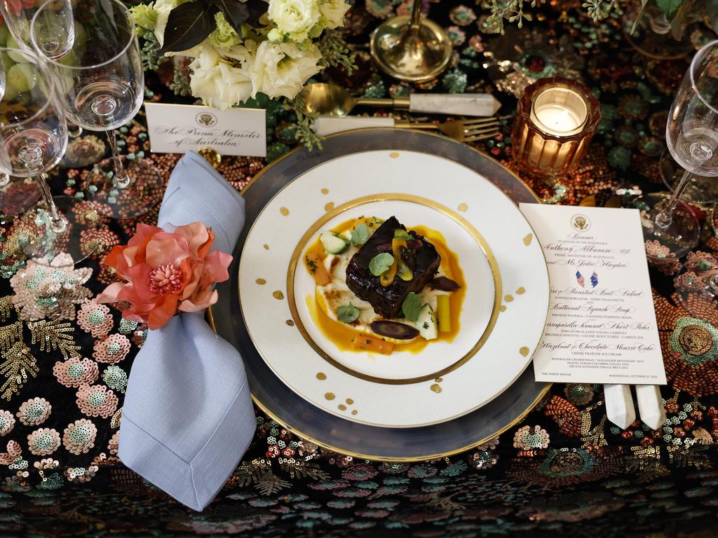 The main course of sarsaparilla-braised short ribs is displayed, Picture: Getty Images