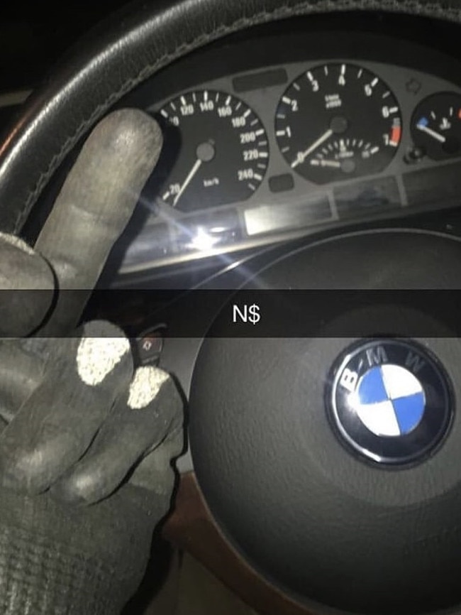 A member of the Northside Gang flips the bird. Picture: Instagram