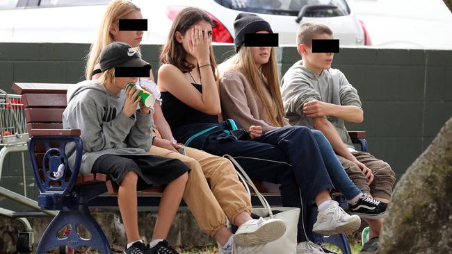 Pics of kids / teens loitering outside Southport Court.For a story to go with a Golden Age piece on youth justice.Photo by Richard Gosling