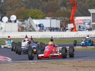 TOP PACE: Toowoomba's Cameron Shields guides his BF Racing Formula Ford around the Winton Motor Raceway track. Shields set a new race lap record during the recent meet. Picture: Dain Mandy