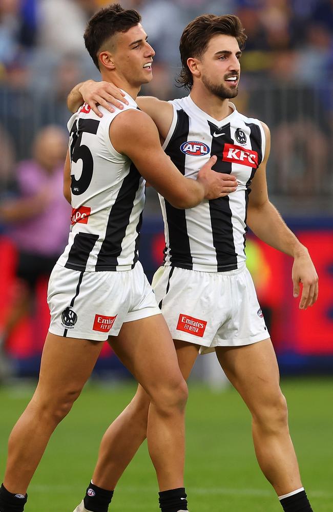 Nick and Josh Daicos have driven Collingwood to top spot on the ladder. Picture: Getty Images