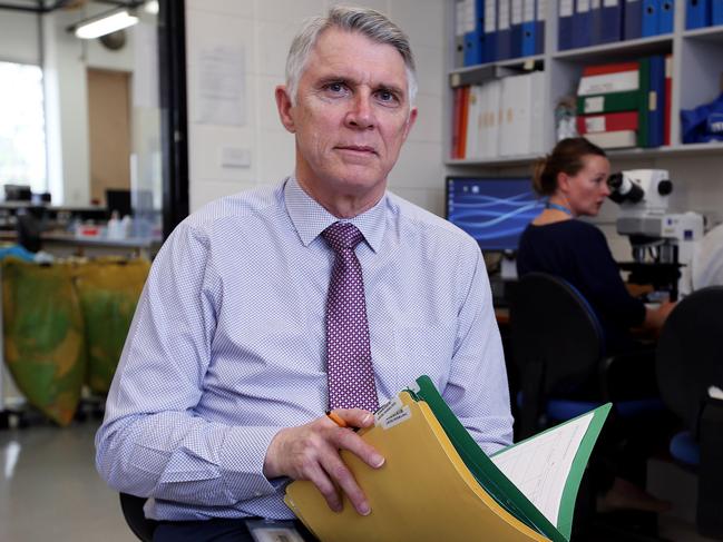 Forensic biologist Dr David Bruce at the NSW Forensic and Analytical Science Service Centre in Lidcombe. Picture: Sam Ruttyn