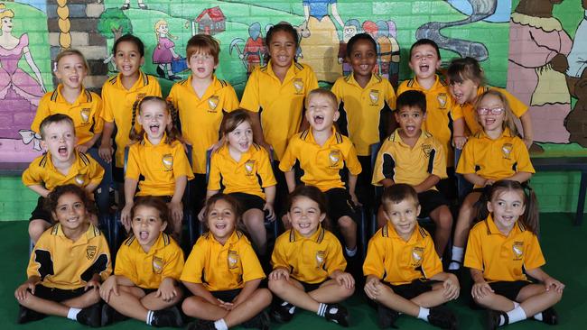 My First Year: Labrador State School Prep S. Back Row: Andia, Ayesha, Henry, Roselle, Osman, Braxton, Isla. Middle Row: Patrick, Armani, Amelia, Luca, Gabriel, Hannah. Front row: Jayda, Ahani, Bella, Zariyah, Atreo, Cleo Picture: Glenn Hampson.