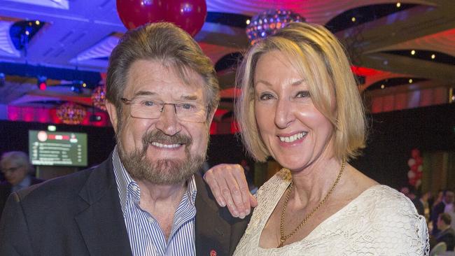 Derryn Hinch alongside Dee Dee Dunleavy, who has exited 3AW after 11 years as a talkback presenter. Picture: Fiona Hamilton