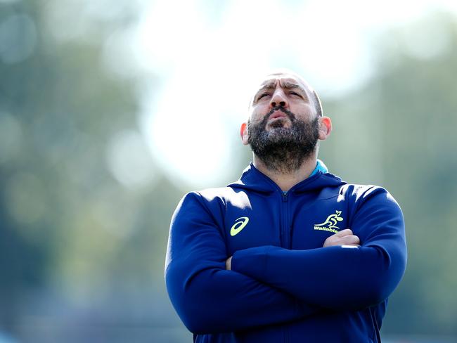 LONDON, ENGLAND - OCTOBER 01: Mario Ledesma, Scrum Coach of Australia looks on during a training session at Dulwich College on October 1, 2015 in London, United Kingdom. (Photo by Dan Mullan/Getty Images)