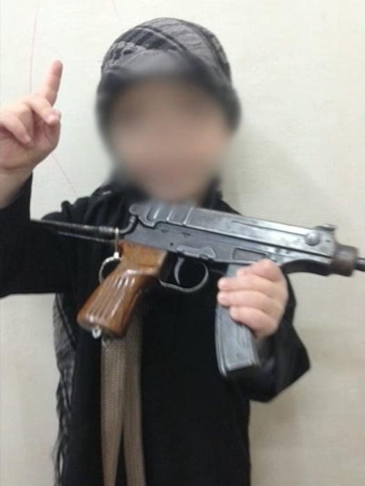 One of Australian terrorist Khaled Sharrouf’s children. Picture: ABC/7:30 Report