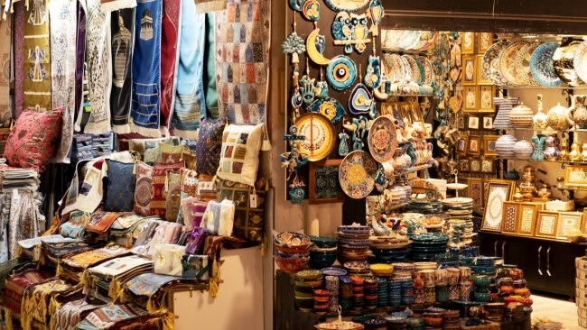 Shopping at Istanbul's Grand Bazaar.