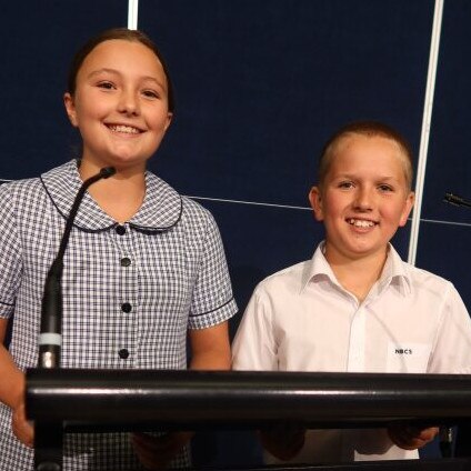 Primary school vice captains at Northern Beaches Christian School, Abi Leeming and Ben Hunt