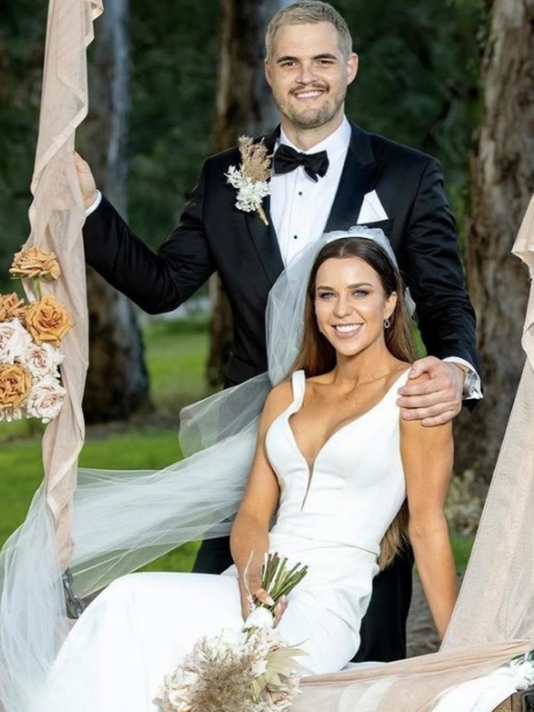 Sam Carraro and Coco Stedman on the 2021 season of MAFS. Picture: Supplied