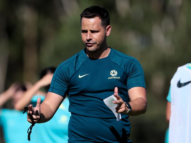 Young Matildas coach Alex Epakis will be at the helm. Picture: Damian Briggs/Football Australia