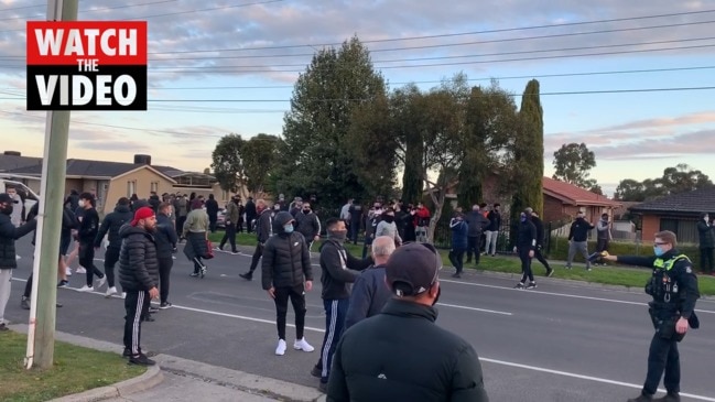 Anti-lockdown protest in Dandenong