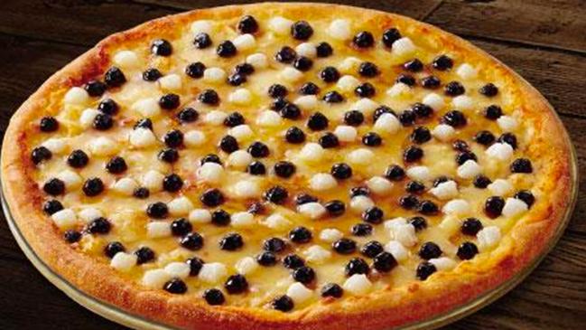 Bubble tea pizza is one of the toppings on the menu of Domino’s in Taiwan.