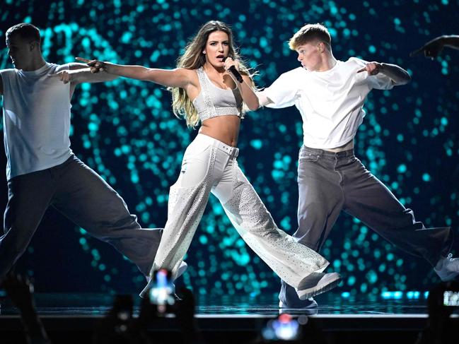 Australian singer and dancer Silia Kapsis is representing Cyprus with the song Liar. Picture: AFP