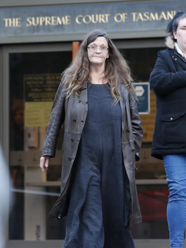 Rissah Vox, Jari Wise’s grandmother, leaves the Supreme Court of Tasmania after Melissa Oates’ sentence. Picture: Zak Simmonds