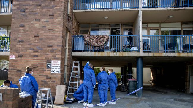 A woman was found dead at an apartment in Merrylands west of Sydney. Picture: NCA NewsWire / Dylan Coker