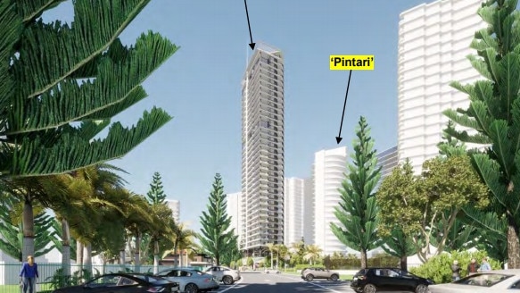 View of the planned 39-level Main Beach Parade tower on the Gold Coast.