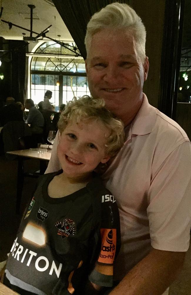 Dean Jones with his son Koby. Picture: Supplied