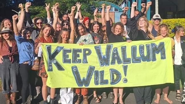 Wallum protesters outside Byron Bay Court House before their sentencing on May 13, 2024. Picture: Save Wallum.