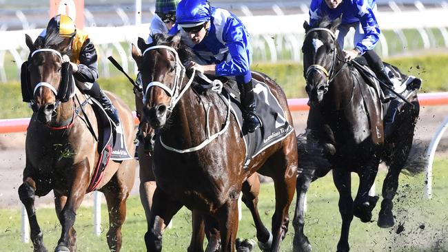 Race 6 — 3:00PM BOB INGHAM WARWICK STAKES (1400 METRES). Winner 'Winx' ridden by Hugh Bowman. Trained by Chris Waller. Owned by Lizzie Jelfs. (NEWS CORP/Simon Bullard)