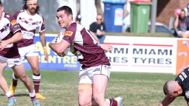 Action shots of the Burleigh Bears taking on Mudgeeraba Redbacks at Pizzey Park. Reece McKenzie-O'Brien. 21 August Miami Picture by Richard Gosling