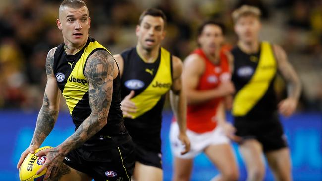 Dustin Martin’s impact on Richmond this season has still been profound despite a slight dip in numbers.