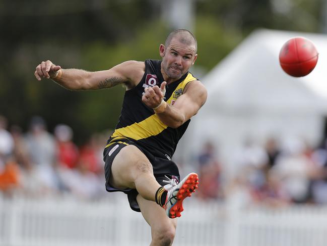 Labrador's Todd Featherstone in action in the QAFL grand final between Labrador and Palm Beach-Currumbin. Photo: Jerad Williams