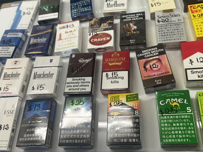 'Black market' cigarettes for sale on the Gold Coast.