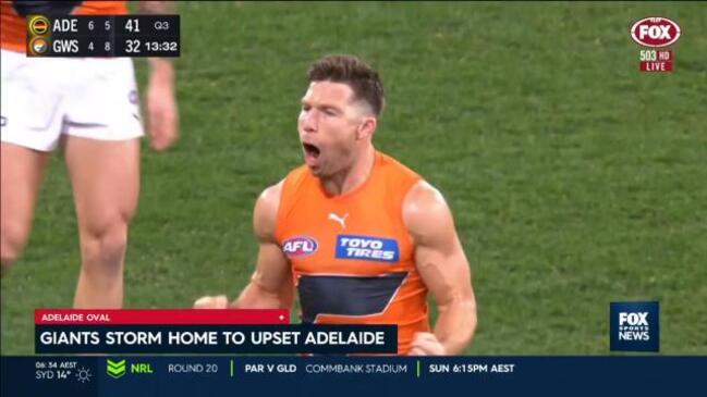 GWS Giants storm home to upset Adelaide Crows