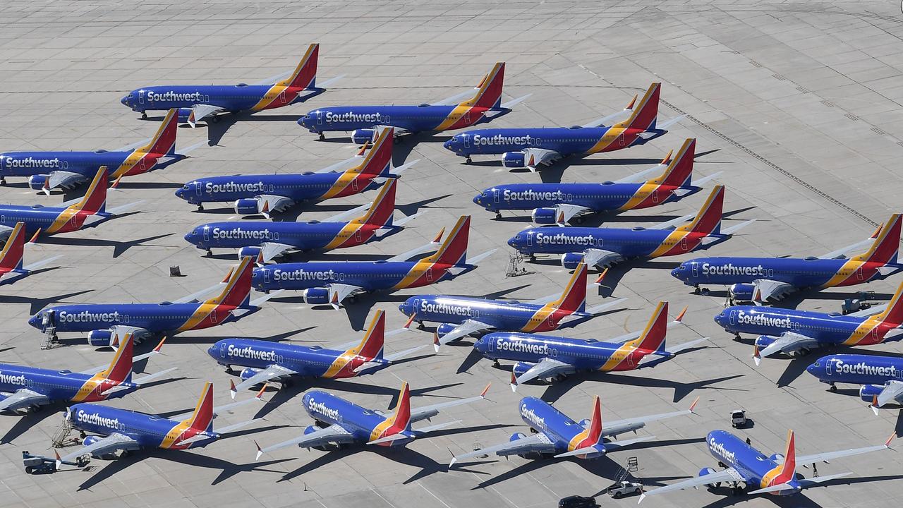 The Boeing MAX have been grounded since March 2019. Picture: Mark Ralston / AFP