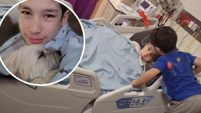 Towsville boy Dantè Ladesma, 14, has been unable to walk properly for a year after his hip was broken in a game of Red Rover.