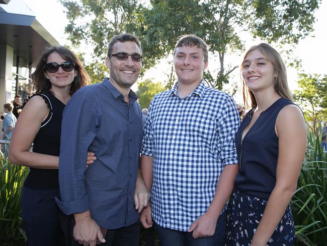 Gabby Mastroianni with her family at the NewsLocal Junior Sports Star Awards on Wednesday night. Picture: Daniel Aarons