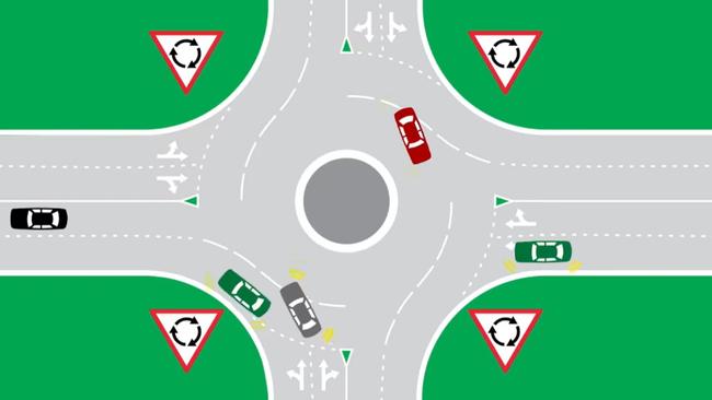 An obscure road rule is baffling drivers, but some are calling for more enforcement to prevent accidents at roundabouts. Picture: Facebook / NRMA