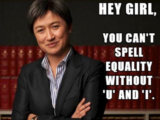 Labor Senator Penny Wong’s charisma has sparked a fan page on Tumblr. Picture: Mick Tsikas