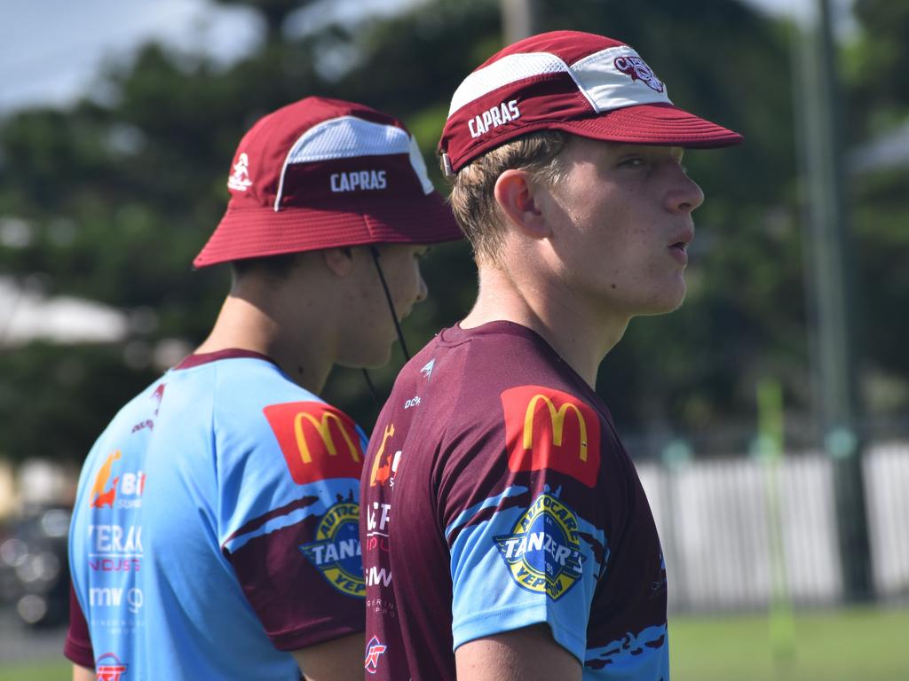 CQ Capras under-17 boys squad at a pre-season training session at The Cathedral College, Rockhampton, on December 7, 2024.