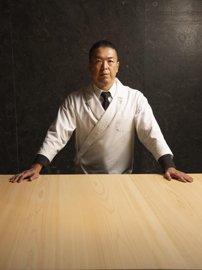 Sushi master Shimpei Raikuni. Picture: Jeff Camden