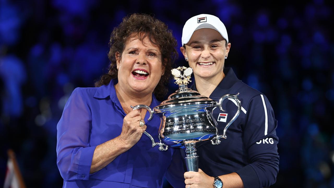 Barty got to celebrate her Australian Open win with Evonne Goolagong Cawley, but a return to tennis is not part of her plans. Picture; Michael Klein