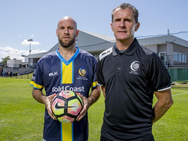 Burleigh’s Matt Hilton and Colin Phelan will be captain and coach respectively of the Gold Coast Select Team to play RWB Adria on Tuesday night. Picture: Jerad Williams