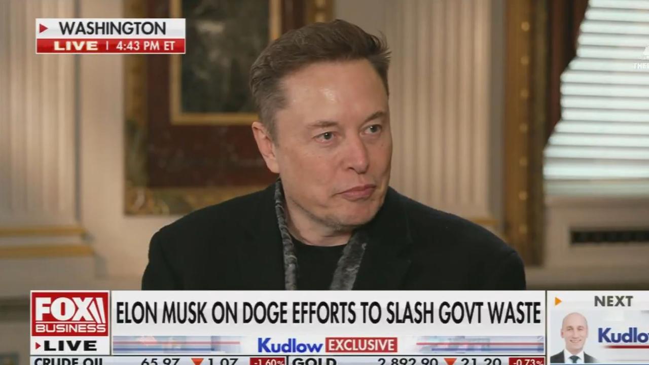 Musk looked on the verge of tears during this interview. Picture: X