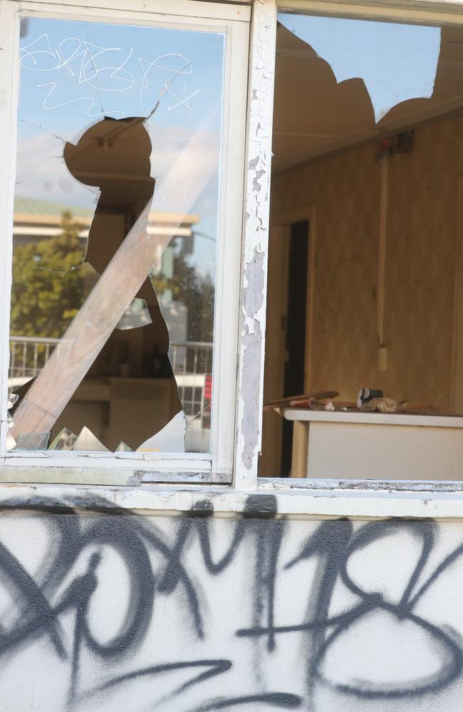 Looking into the derelict property at Queen Street Southport. Photo by Richard Gosling.