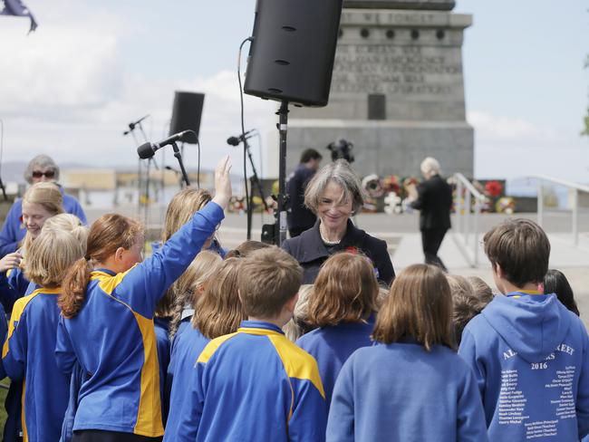 The annual remembrance day ceremony is held at the Cenotaph, Hobart, Tasmania. Picture: MATT THOMPSON.