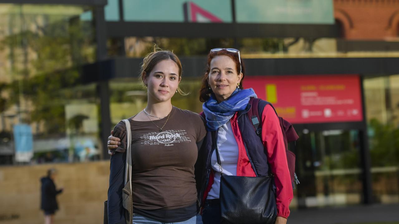 Lena Liebchen-Meades, 22, and mum Kerstin Liebchen at Adelaide Museum. Picture: RoyVphotography