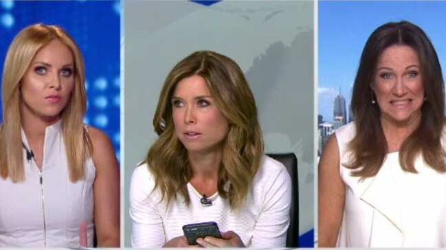 Julie Snook, pictured left, is set to leave Channel 9 with sources revealing there is no bad blood following “jacketgate” in January 2017. Picture: Channel 9