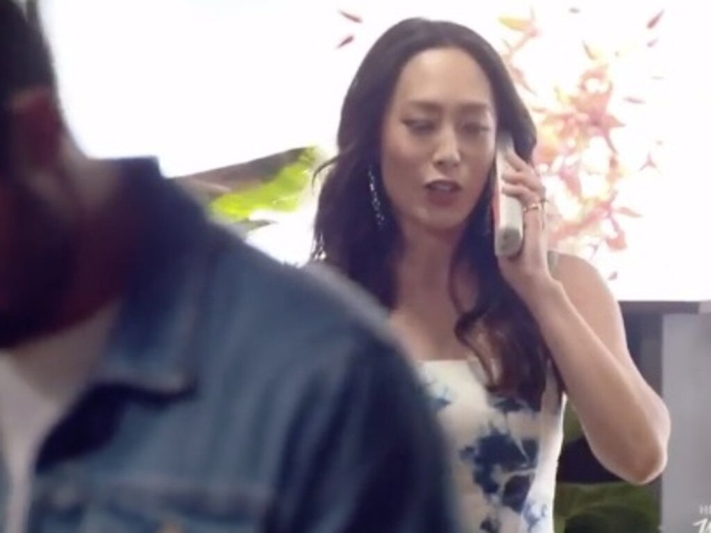 Melissa Leong casually taking a phone reservation on MasterChef.