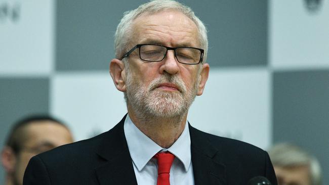 Labour leader Jeremy Corbyn comes to terms with defeat. Picture: Getty Images