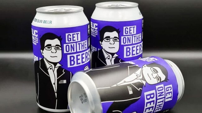 Public Brewing Co.'s Dan AnBrews beer, after the premier's "get on the beers" quote.