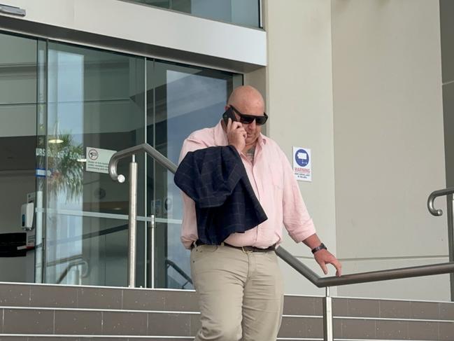 Grant Larry Wooler, 44, leaving Rockhampton Magistrates Court on September 20, 2024, after being sentenced for a drunk driving hit-and-run crash on Denham Street in Rockhampton on July 2, 2024.