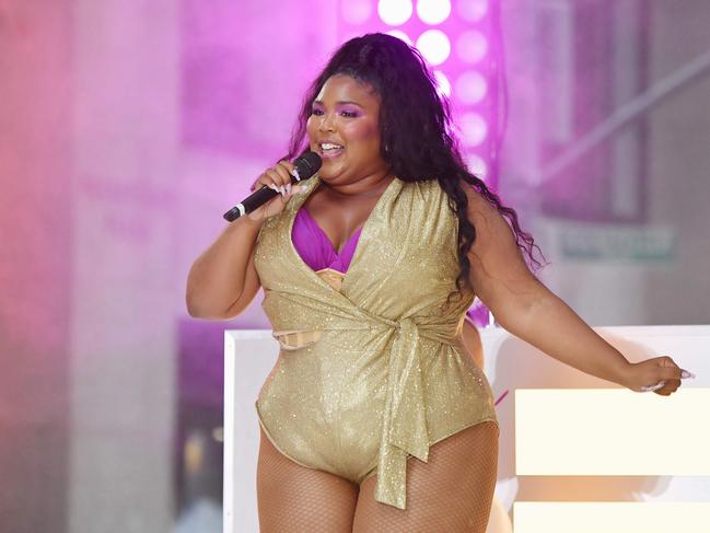 Lizzo performs live onstage at the Rockefeller Plaza, in New York City. Picture: AFP