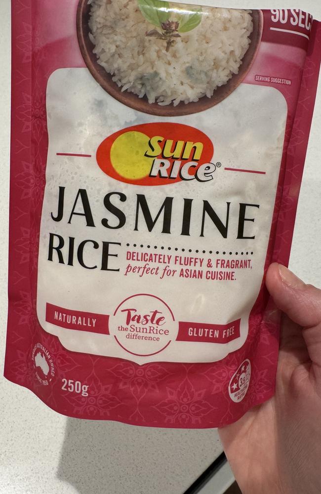 A mum was using a packet of 90 second rice. Picture: Supplied