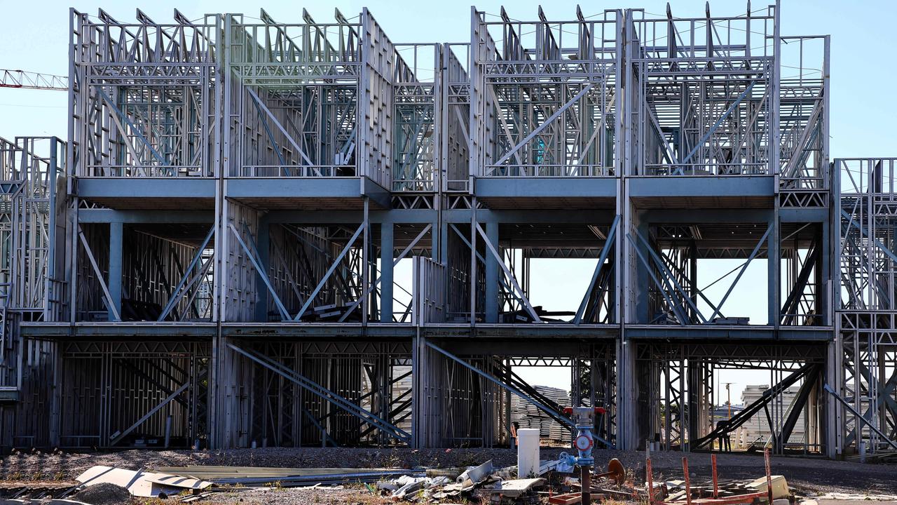 A new report, Building in Australia, released on Monday, forecasts just 960,000 new homes will be built between now and 2029. Picture David Clark